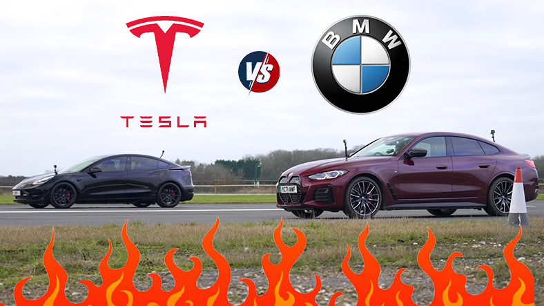 Elektrikli BMW ve Tesla Drag Yarışında Rekabet Ediyor
